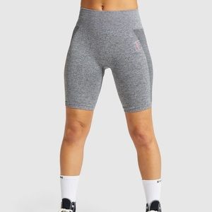 Gymshark Flex Cycling Shorts - Charcoal Marl/Teal S